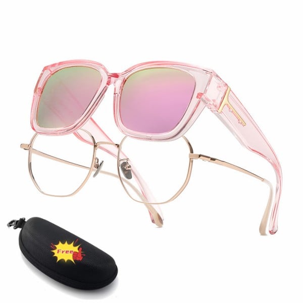 Lena™ Überzieh-Sonnenbrille | Polarisiert & UV400 mit Blumenrahmen