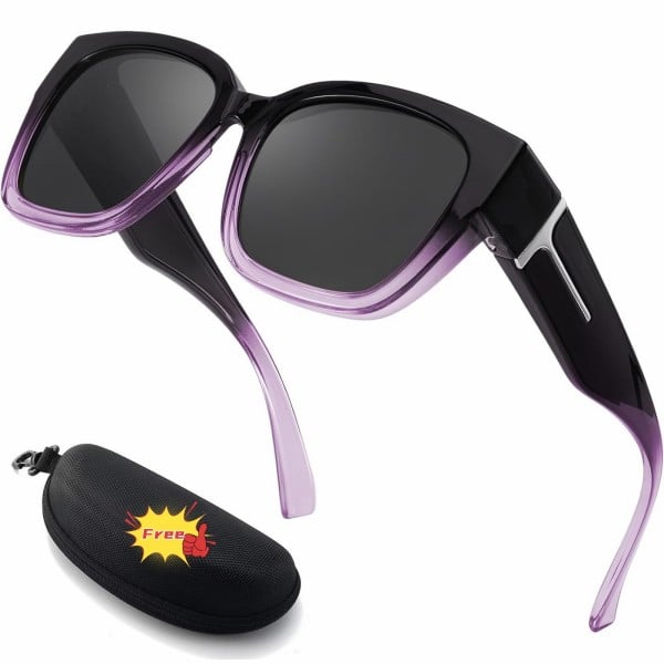 Lena™ Überzieh-Sonnenbrille | Polarisiert & UV400 mit Blumenrahmen
