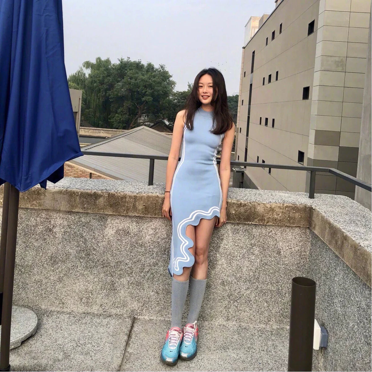 Valerie™ | Kleid Strick-Asymmetrisches Kleid