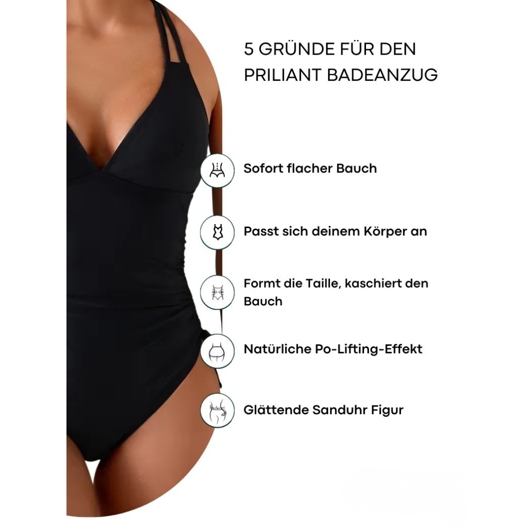 Solévia™ Figurformender Badeanzug mit Bauchkontrolle und verstellbarer Passform