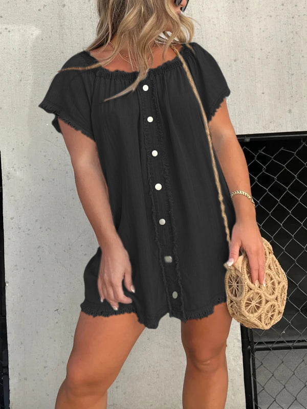 Noelia™ Schulterfreies Jeanskleid aus weichem Denim