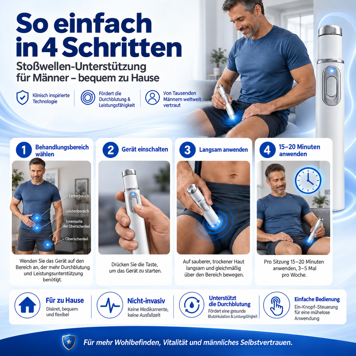 TheraPulse™ Akustisches Massagegerät für gezielte Körpermassage