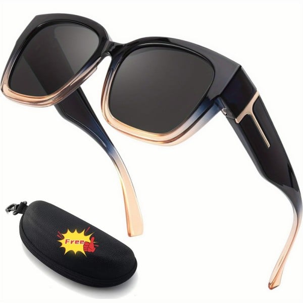 Lena™ Überzieh-Sonnenbrille | Polarisiert & UV400 mit Blumenrahmen