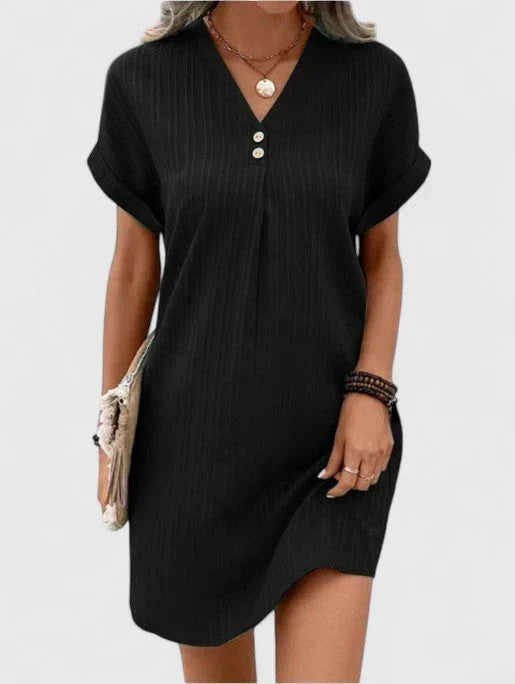 Maisie™ Drapiertes Kleid | Leichtes Sommerkleid mit V-Ausschnitt