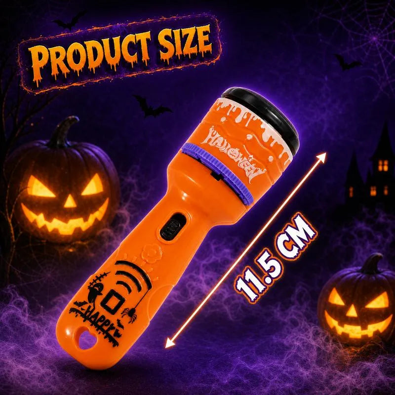StoryBeam™ 2 in 1 Projektions Taschenlampe für Kinder mit 24 Halloween und Weihnachtsmotiven