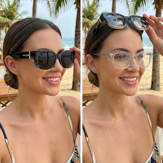 Lena™ Überzieh-Sonnenbrille | Polarisiert & UV400 mit Blumenrahmen