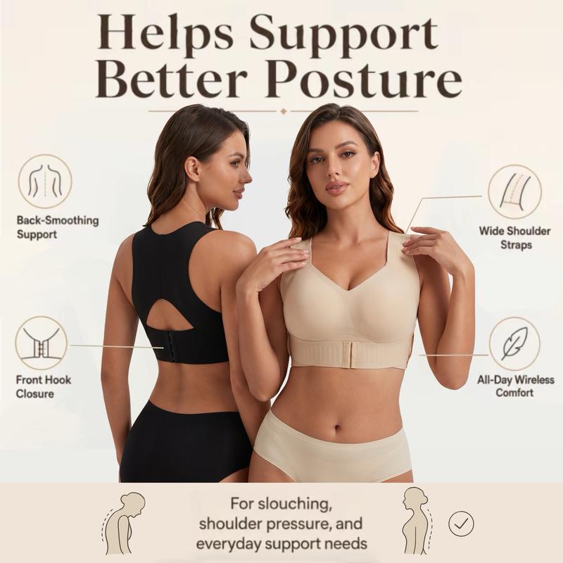 AlignLift™ Nahtloser Komfort BH mit Haltungssupport und Frontverschluss