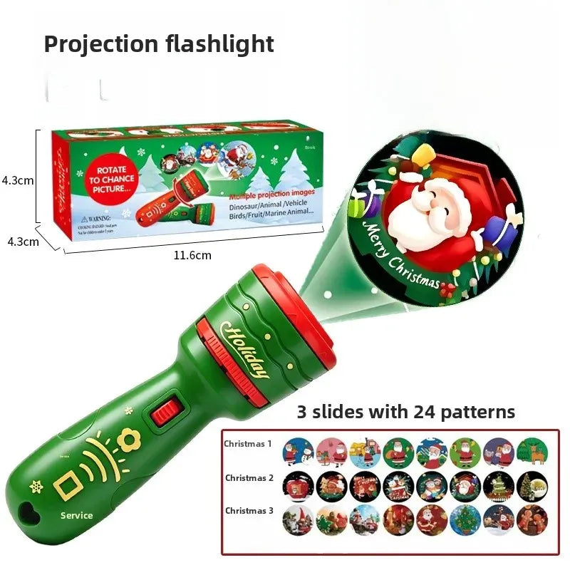 StoryBeam™ 2 in 1 Projektions Taschenlampe für Kinder mit 24 Halloween und Weihnachtsmotiven