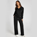 Velmira™ Legeres Damen Zweiteiler Set mit Langarm Oberteil und Hose
