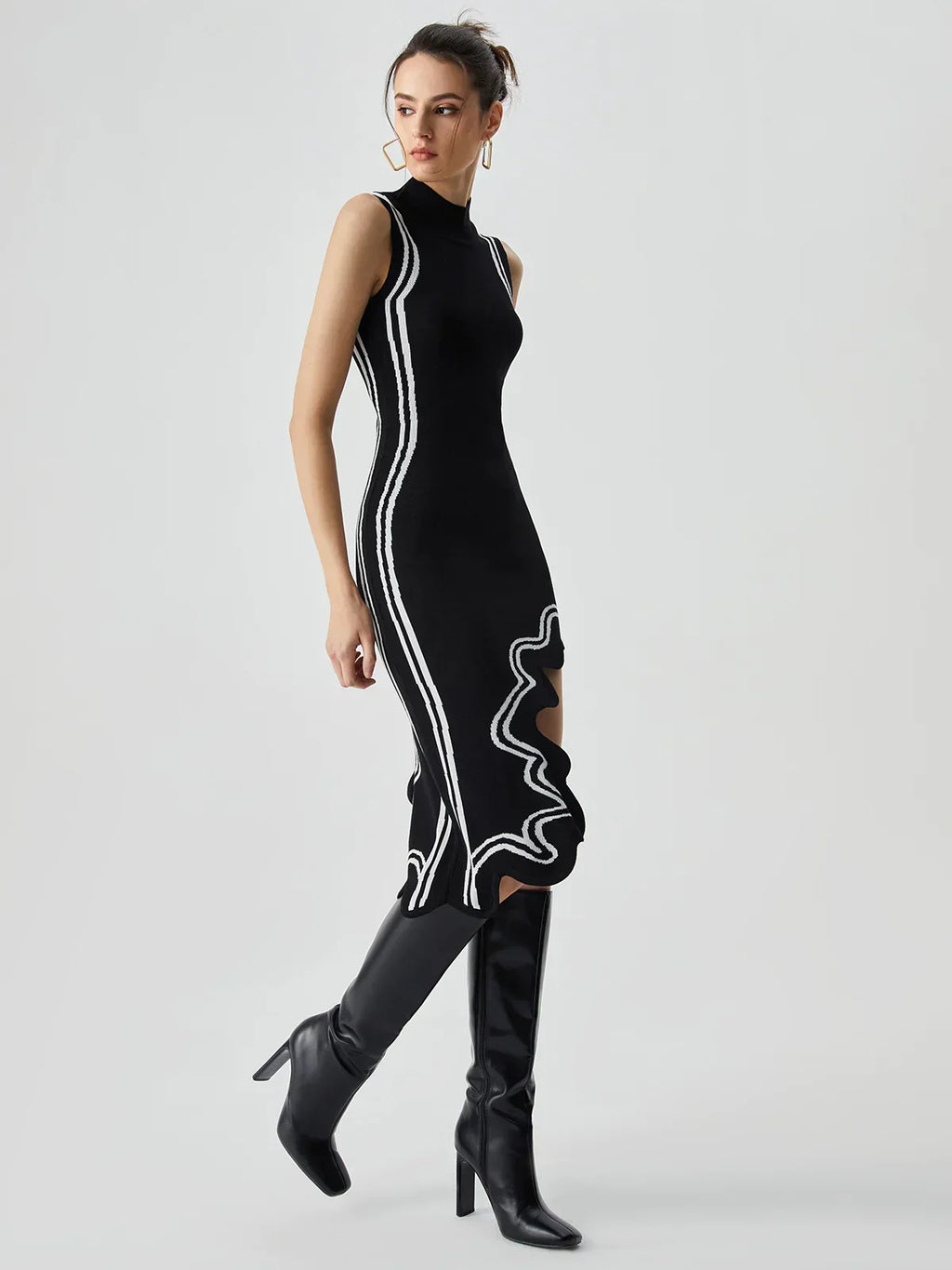 Valerie™ | Kleid Strick-Asymmetrisches Kleid