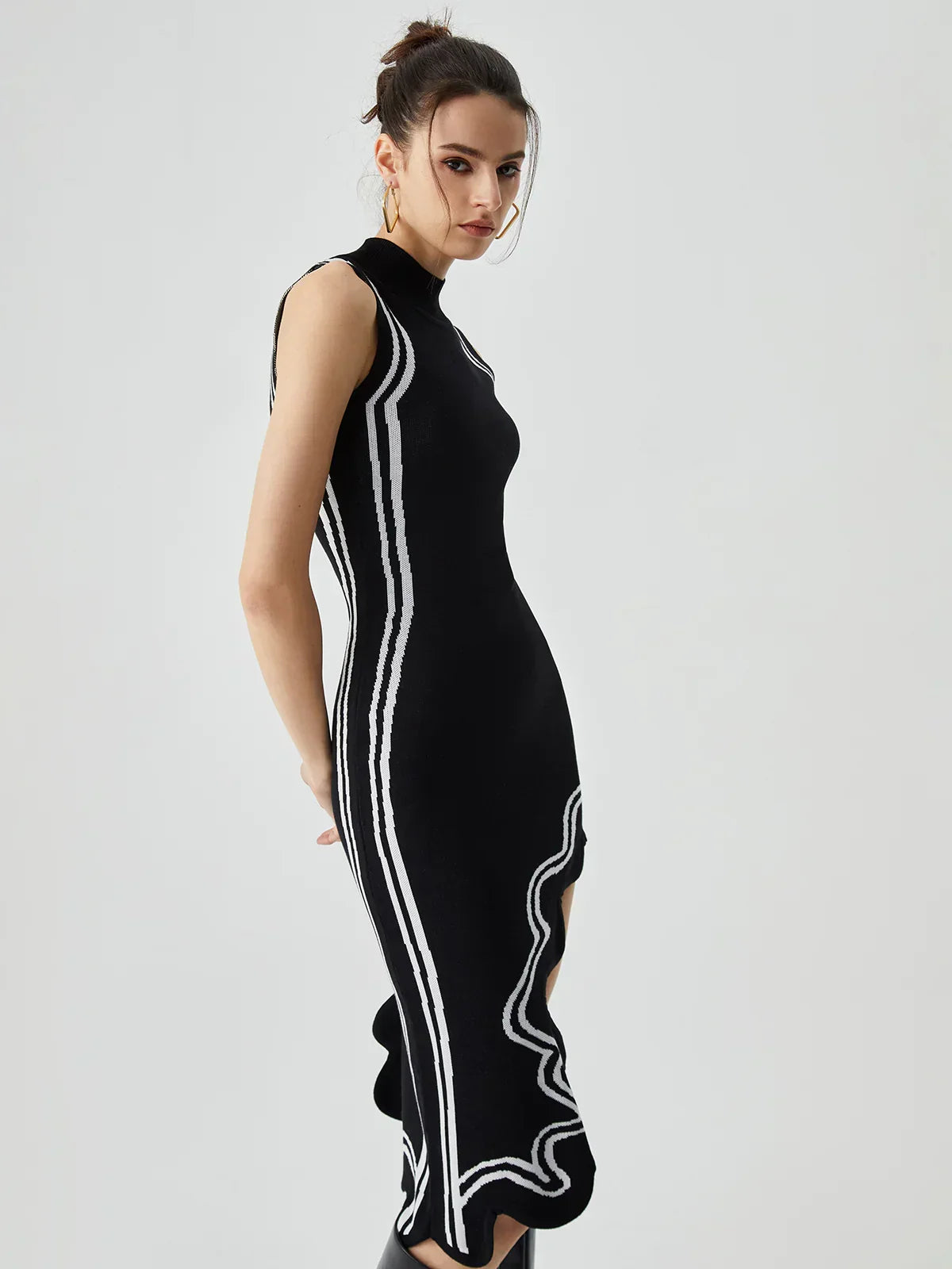Valerie™ | Kleid Strick-Asymmetrisches Kleid