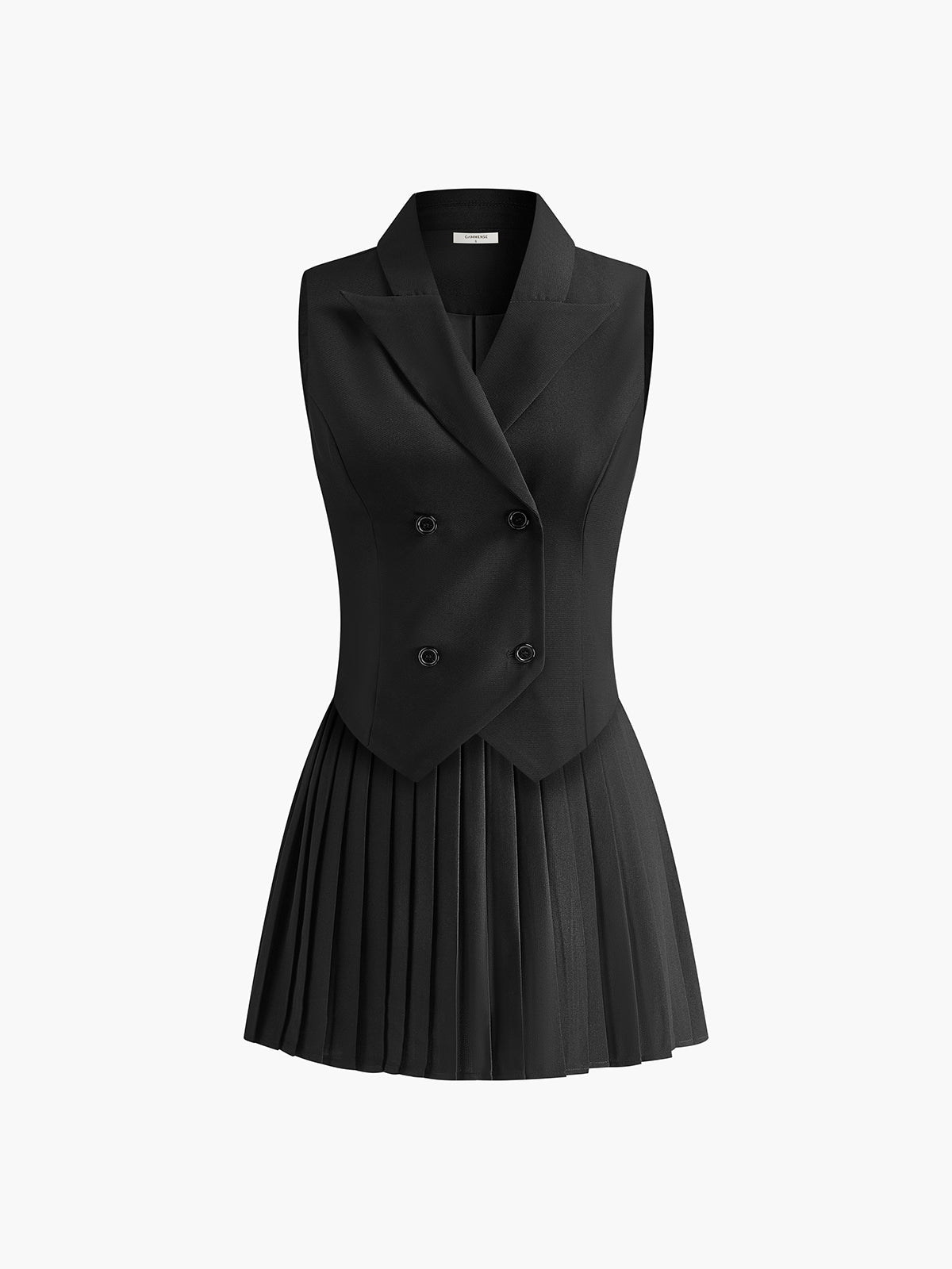 Vivienne™ – Elegantes Blazer-Weste & Plissee-Minirock Set