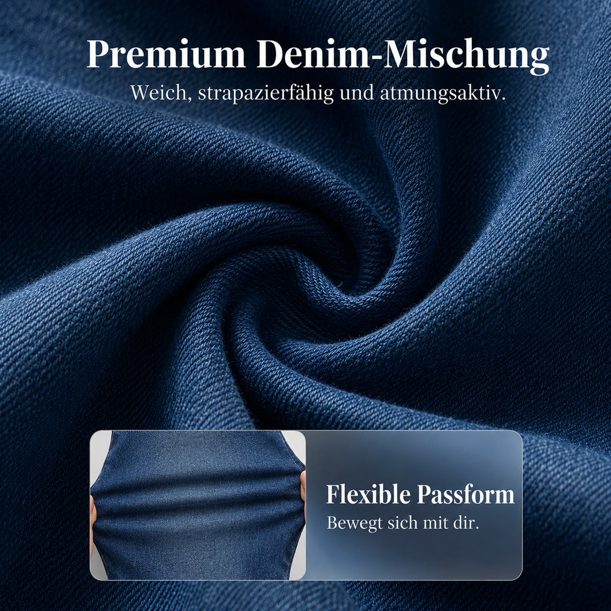 Alessina™ Damen Jeanskleid mit V Ausschnitt und freien Schultern
