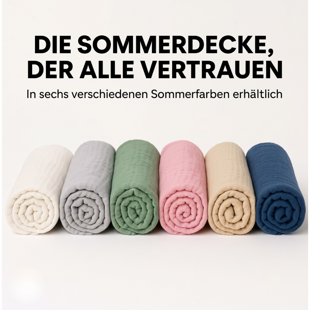 Mireva™ Luftige Musselindecke aus Baumwolle