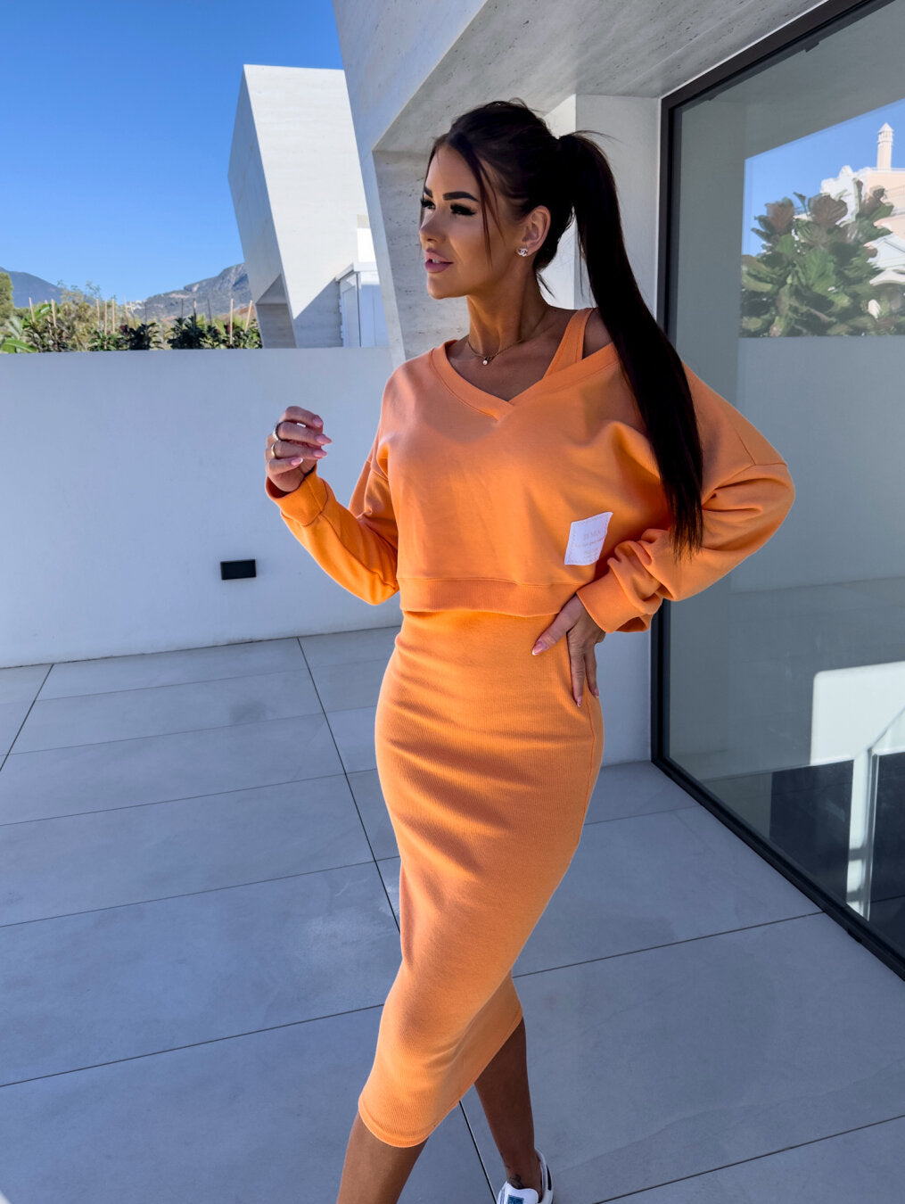 Charissa™ - Lässiger Sweatshirt- und Kleid-Set