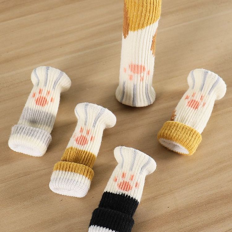 1+2 GRATIS! (12 Stück) 🐾 Katzenpfoten Stuhlbeinschoner Extra Dick – Schutz vor Kratzern & leisere Möbelbewegung