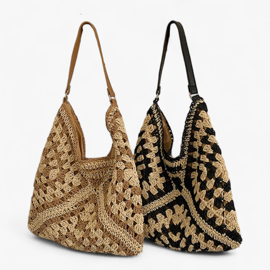 Senna™ | Handgeflochtene Bast-Umhängetasche – Luxus Boho Sommertasche