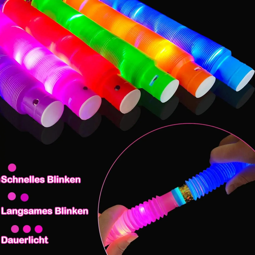 PopLumi™ Leuchtende Pop Tubes mit LED im 6er oder 12er Set