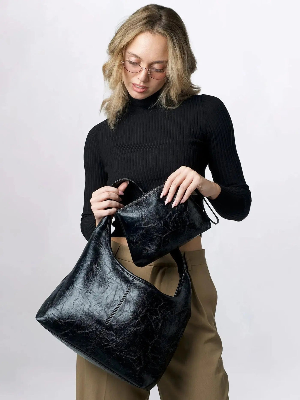 Velmira™ Elegante Vintage Tote Bag aus veganem Leder