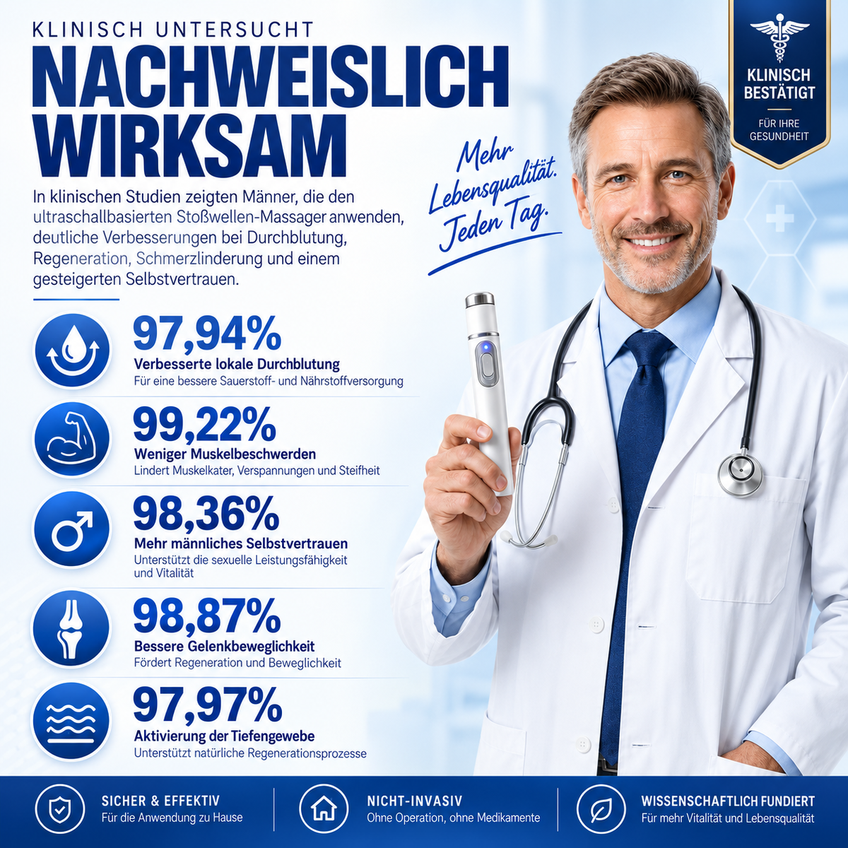 TheraPulse™ Akustisches Massagegerät für gezielte Körpermassage