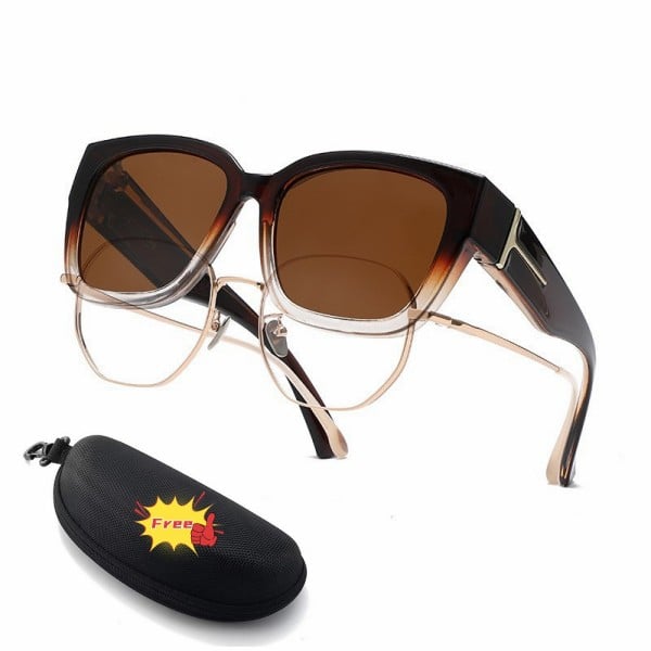 Lena™ Überzieh-Sonnenbrille | Polarisiert & UV400 mit Blumenrahmen
