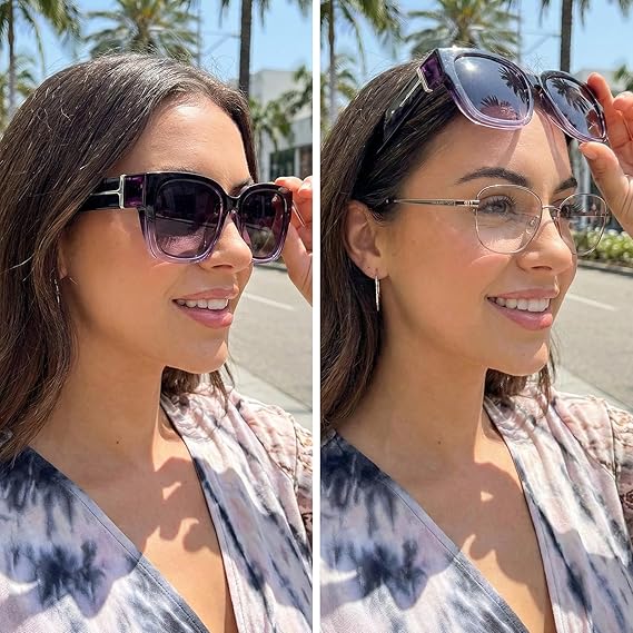 Lena™ Überzieh-Sonnenbrille | Polarisiert & UV400 mit Blumenrahmen
