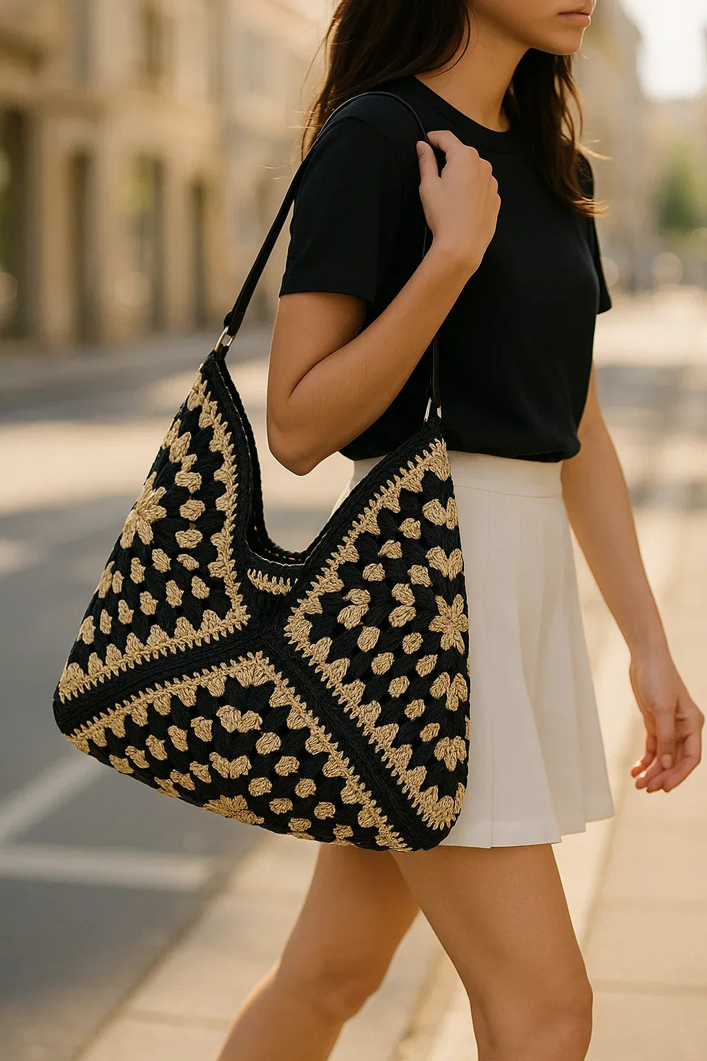 Senna™ | Handgeflochtene Bast-Umhängetasche – Luxus Boho Sommertasche