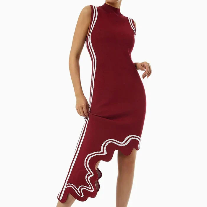 Valerie™ | Kleid Strick-Asymmetrisches Kleid