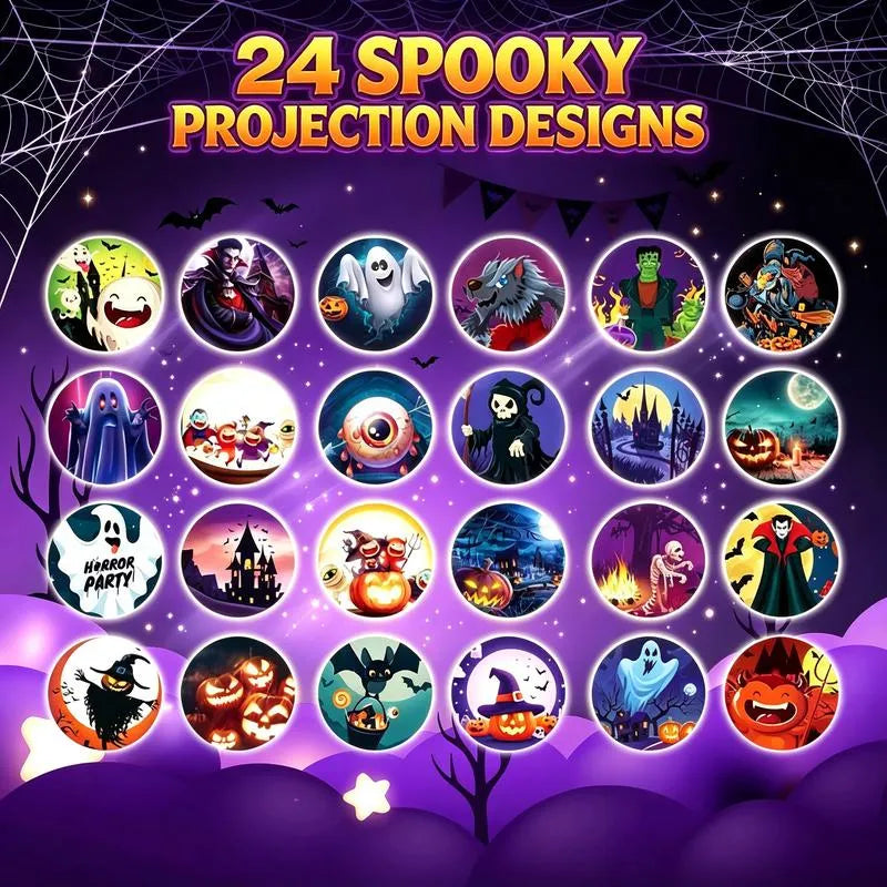 StoryBeam™ 2 in 1 Projektions Taschenlampe für Kinder mit 24 Halloween und Weihnachtsmotiven
