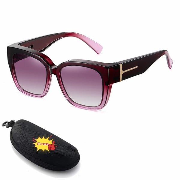 Lena™ Überzieh-Sonnenbrille | Polarisiert & UV400 mit Blumenrahmen