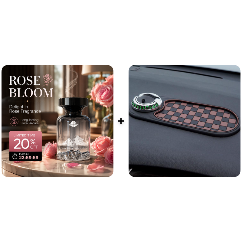 Aromora™ Premium Auto Lufterfrischer mit Bergdesign und langanhaltendem Duft