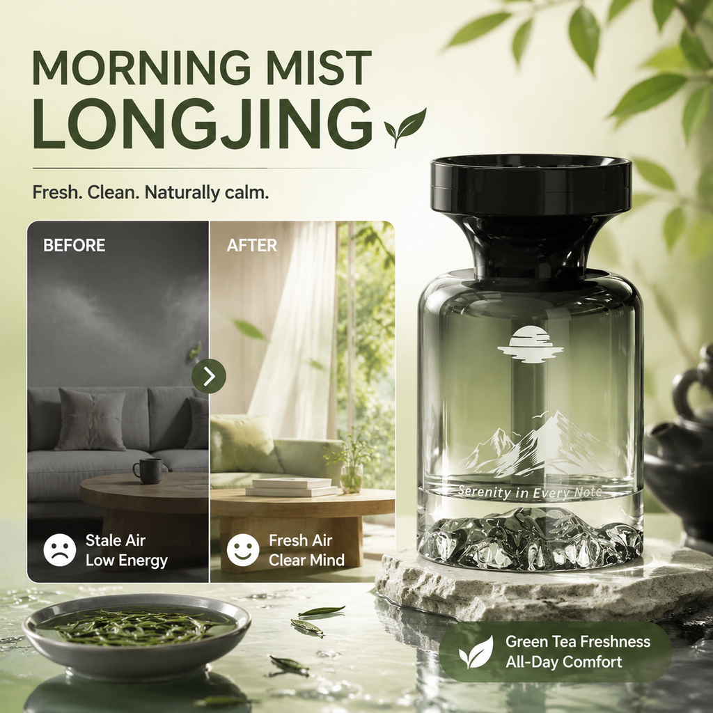 Aromora™ Premium Auto Lufterfrischer mit Bergdesign und langanhaltendem Duft