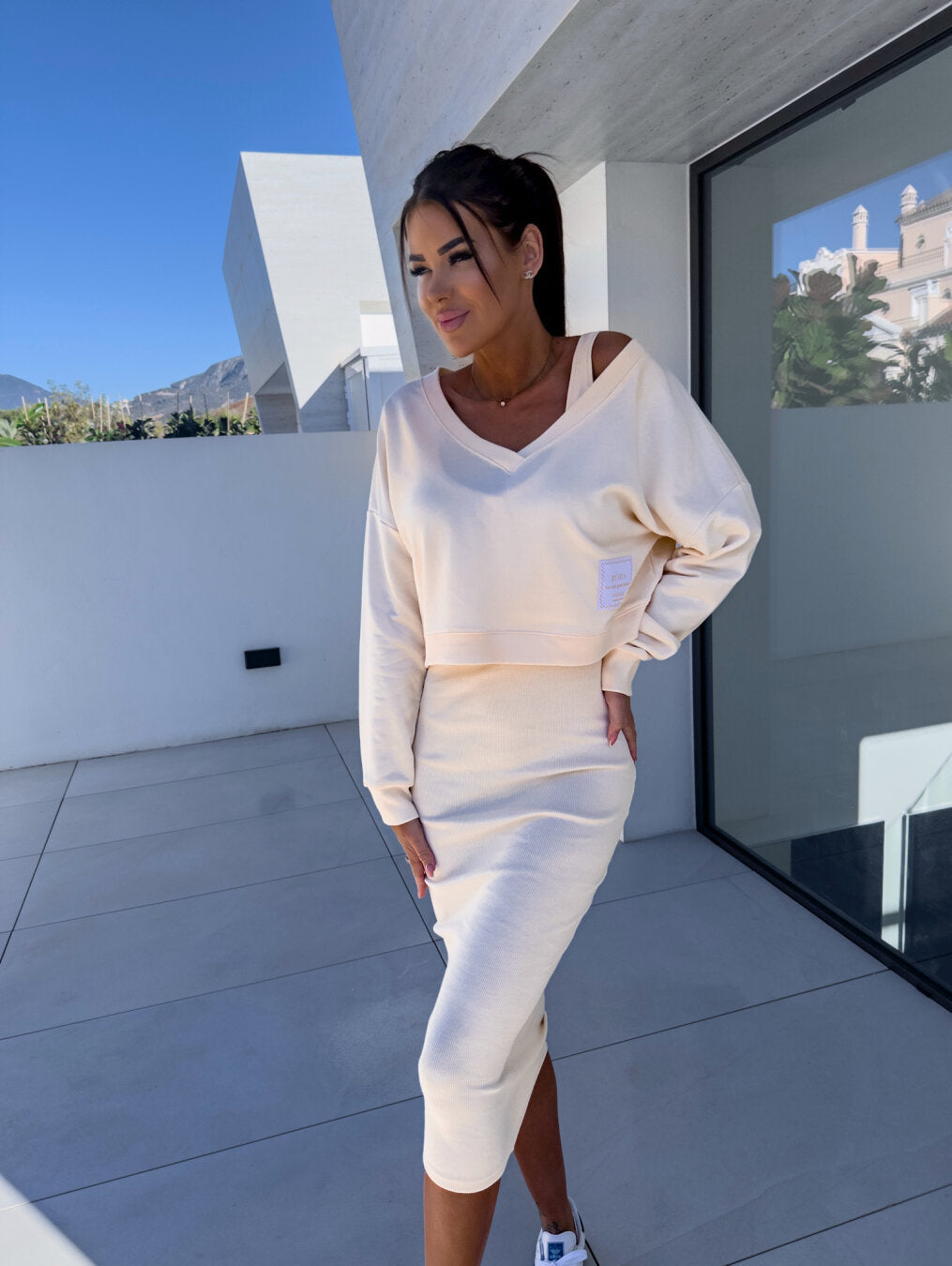 Charissa™ - Lässiger Sweatshirt- und Kleid-Set