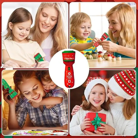 StoryBeam™ 2 in 1 Projektions Taschenlampe für Kinder mit 24 Halloween und Weihnachtsmotiven