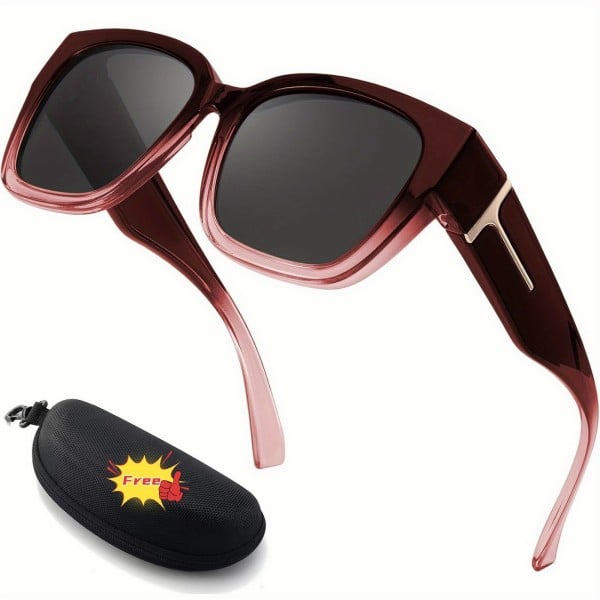 Lena™ Überzieh-Sonnenbrille | Polarisiert & UV400 mit Blumenrahmen