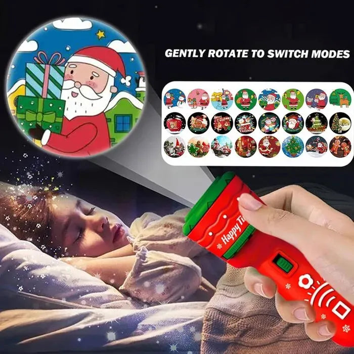 StoryBeam™ 2 in 1 Projektions Taschenlampe für Kinder mit 24 Halloween und Weihnachtsmotiven