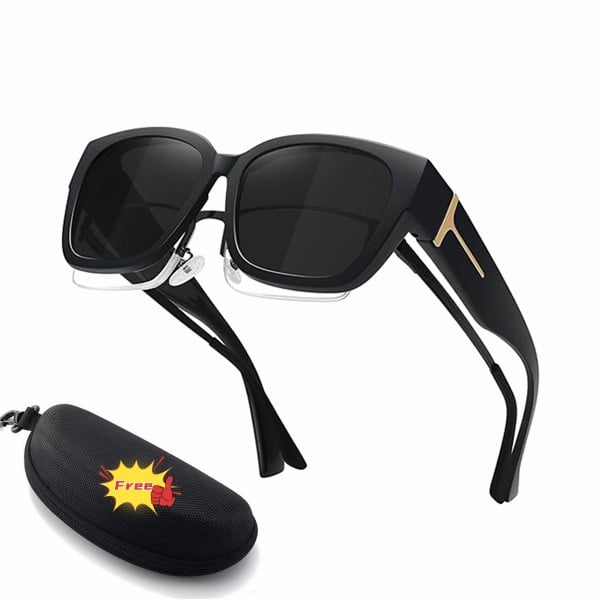 Lena™ Überzieh-Sonnenbrille | Polarisiert & UV400 mit Blumenrahmen