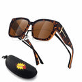Lena™ Überzieh-Sonnenbrille | Polarisiert & UV400 mit Blumenrahmen