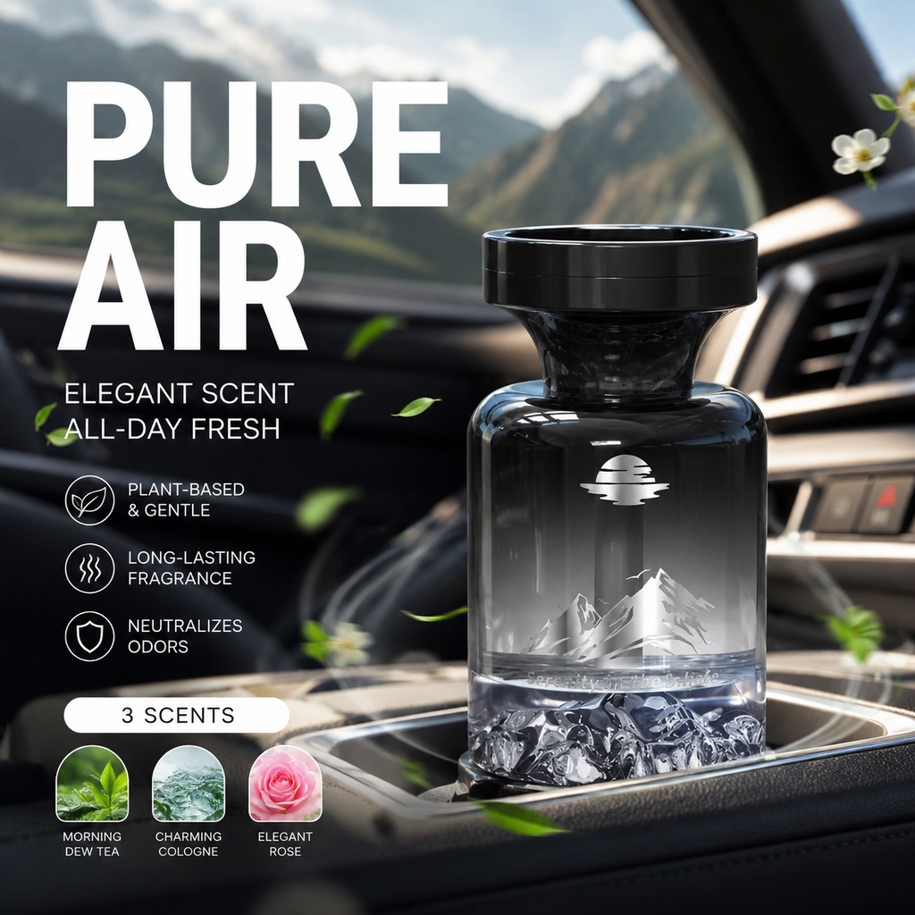 Aromora™ Premium Auto Lufterfrischer mit Bergdesign und langanhaltendem Duft