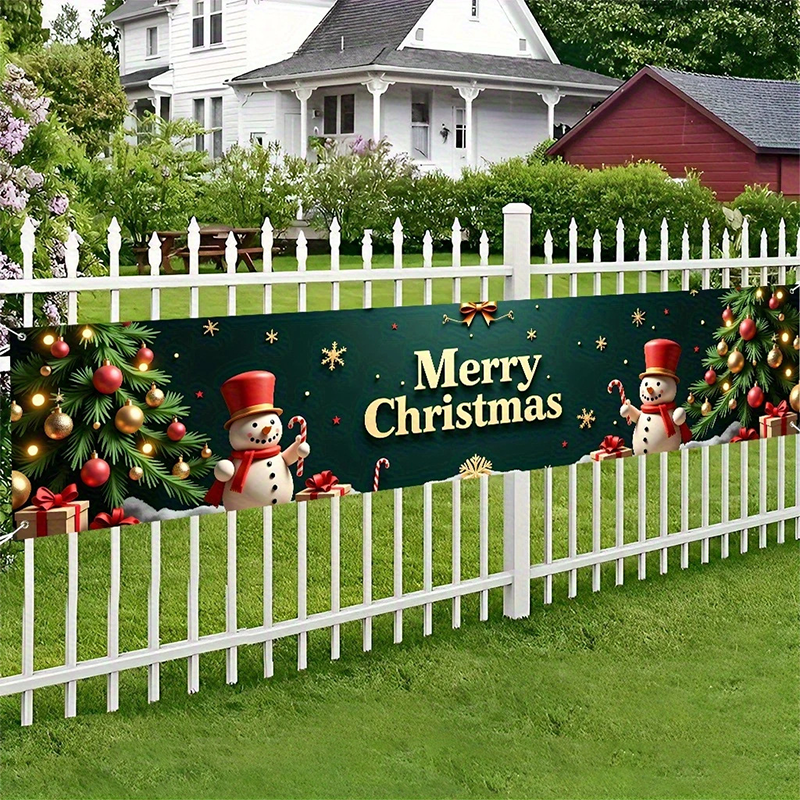 WinterWelcome™ XXL Weihnachtsbanner für Zaun, Balkon und Hauswand