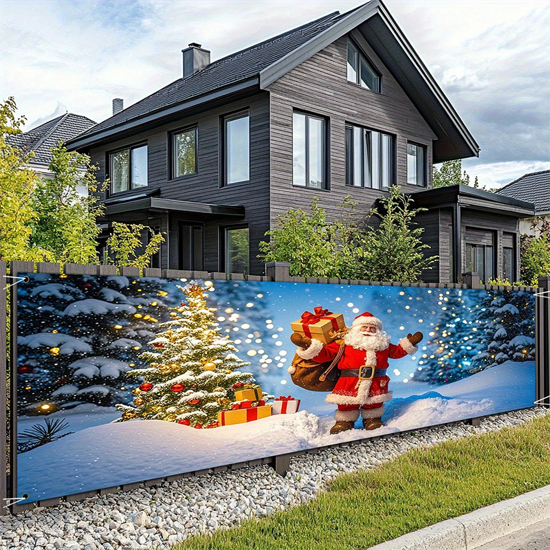 WinterWelcome™ XXL Weihnachtsbanner für Zaun, Balkon und Hauswand