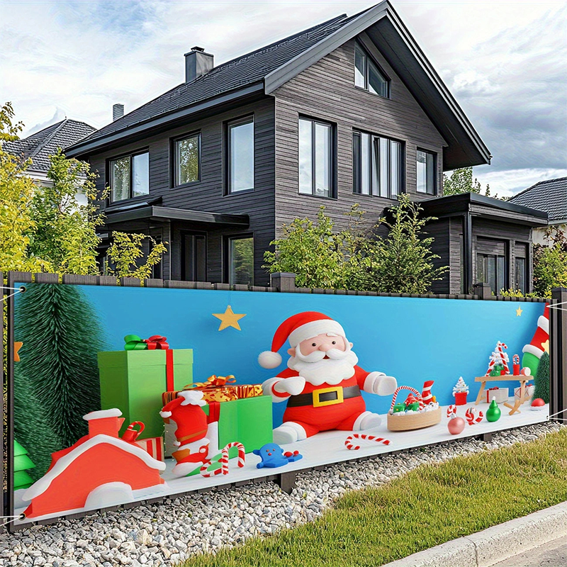 WinterWelcome™ XXL Weihnachtsbanner für Zaun, Balkon und Hauswand