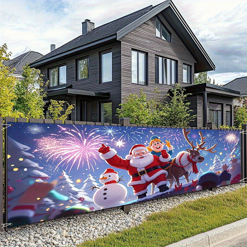 WinterWelcome™ XXL Weihnachtsbanner für Zaun, Balkon und Hauswand
