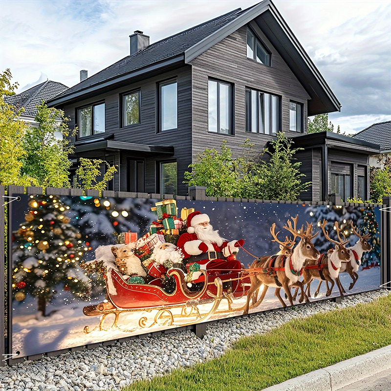 WinterWelcome™ XXL Weihnachtsbanner für Zaun, Balkon und Hauswand