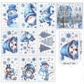 GlitzerFenster™ 9-teiliges Weihnachts Fenstersticker Set mit Glitzereffekt