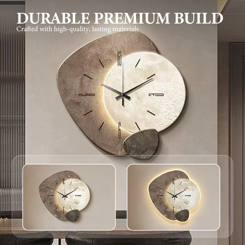 Luna™ Wanduhr | Nordic Design mit LED Hintergrundbeleuchtung & geräuschlosem Uhrwerk