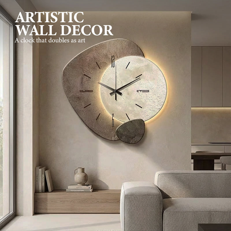 Luna™ Wanduhr | Nordic Design mit LED Hintergrundbeleuchtung & geräuschlosem Uhrwerk