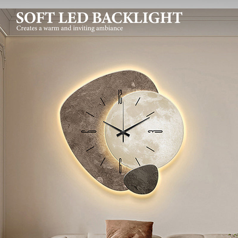 Luna™ Wanduhr | Nordic Design mit LED Hintergrundbeleuchtung & geräuschlosem Uhrwerk