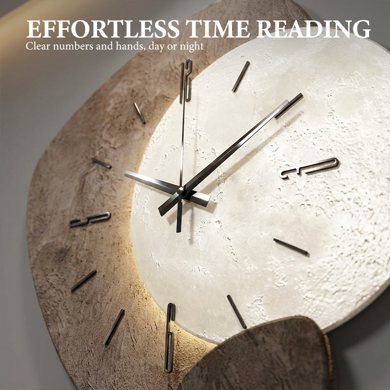 Luna™ Wanduhr | Nordic Design mit LED Hintergrundbeleuchtung & geräuschlosem Uhrwerk