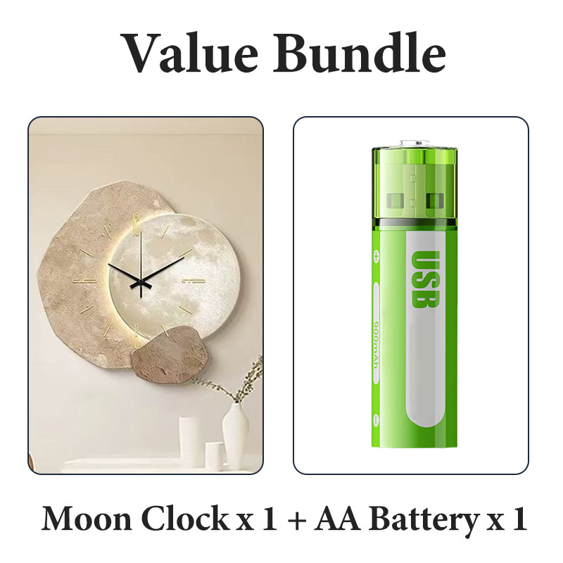 Luna™ Wanduhr | Nordic Design mit LED Hintergrundbeleuchtung & geräuschlosem Uhrwerk